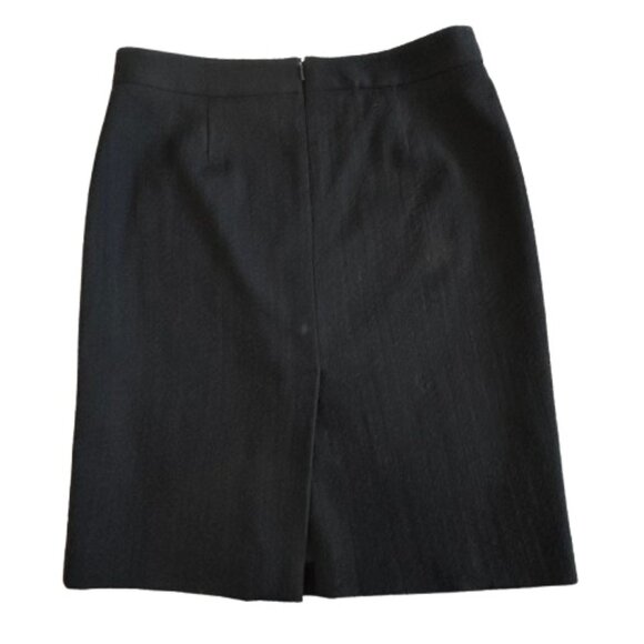 DKNY Women's Small Black Midi Straight/Pencil Wool Blend Fully Lined Skirt - Picture 4 of 16